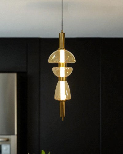 Luxe Stacked Prism Pendant Light